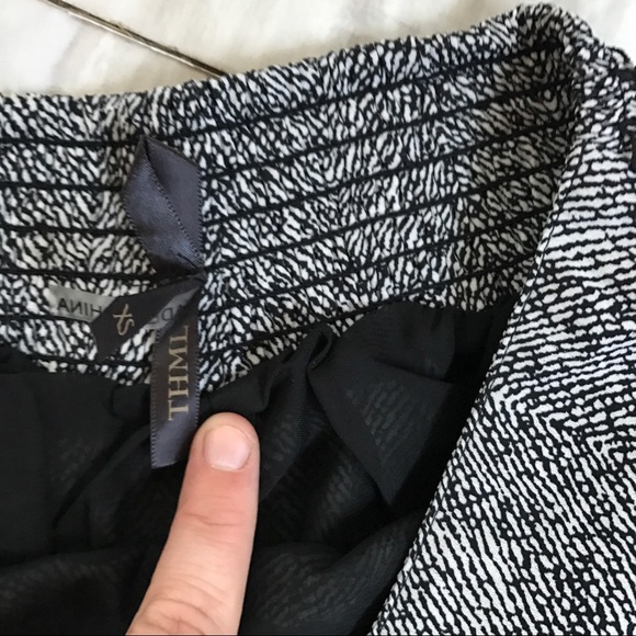 THML Black Printed Tasseled Shorts XS - Picture 4 of 4